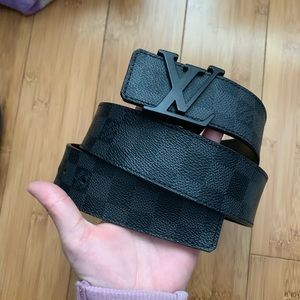 Louis Vuitton Graphite Damier Belt
